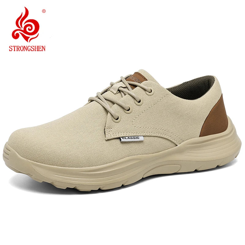 Men's Casual Shoes Canvas Breathable Loafers lightweight Platform Comfortable Outdoor Walking Shoes Classic Men Shoes Sneakers