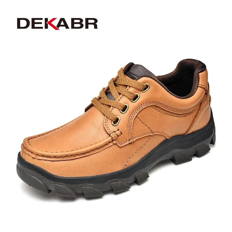 DEKABR New Man Genuine Leather Loafers Men Moccasin Sneakers Flat High Quality Causal Men Shoes Footwear Boat Shoes Size 38-45