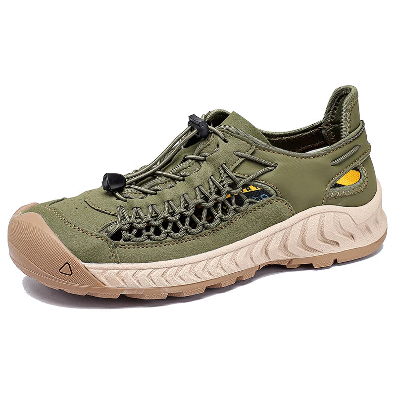 STRONGSHEN Men Casual Shoes Hollow Out Breathable Sneakers Non slip Walking Shoes Treking Footwear Trainers Sandalias Hombre