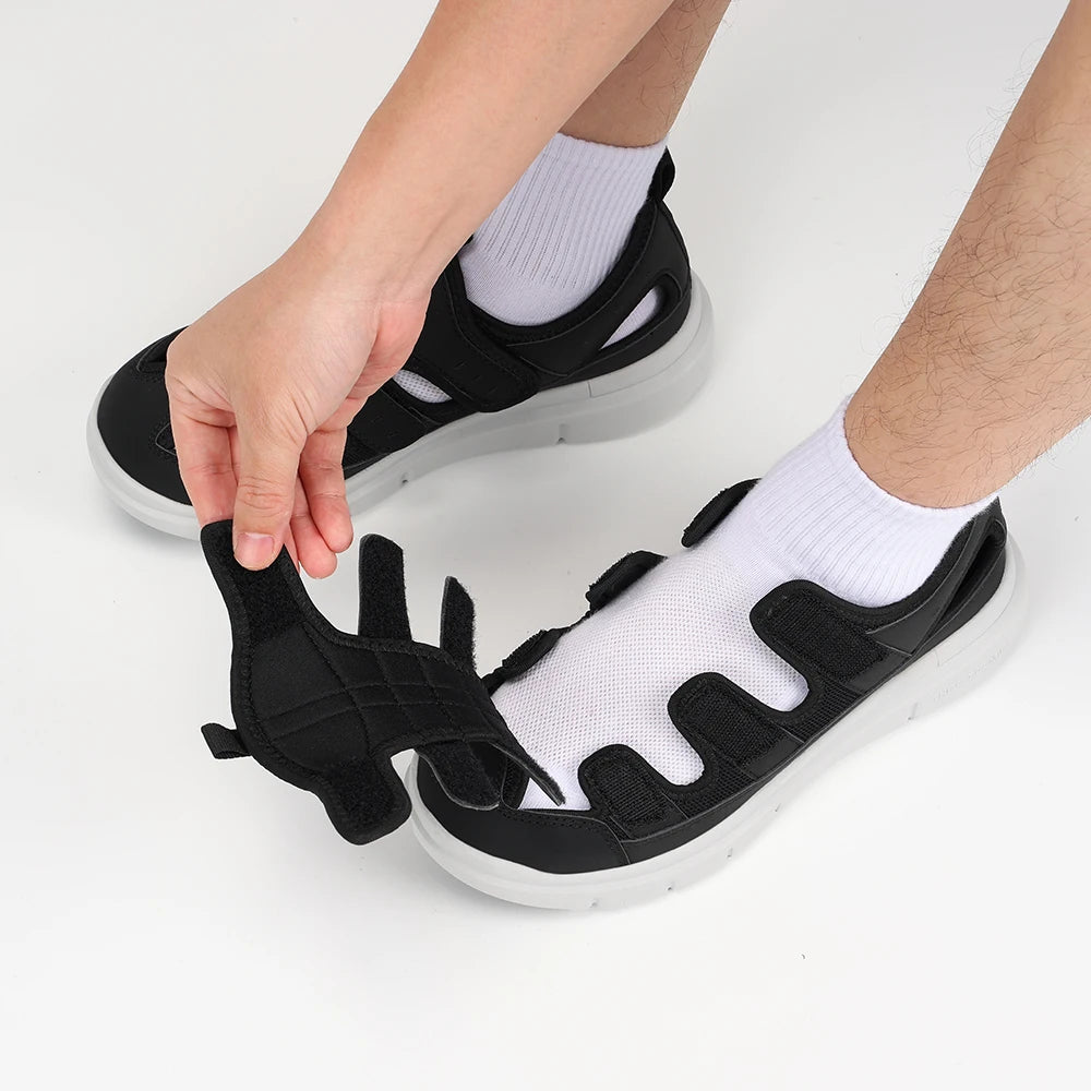 FitVille Men'S Sandals Widened Diabetes Shoes Mens Casual Shoes Lightweight For Plantar Fasciitis Arch Support Relief Pain