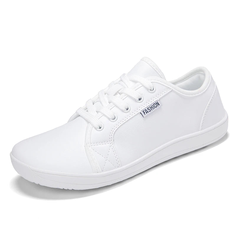 New Minimalist Shoes for Men Women Wide Toe Barefoot Zero Drop Shoes Casual Artificial Leather Lightweight Walking Sneakers