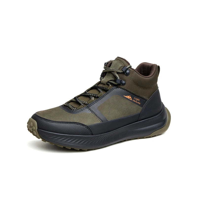 GOLDEN CAMEL Hiking Shoes Waterproof High-top Winter Boots for Men Cushioning Fashion Urban Leather Trekking Shoes for Men 2023