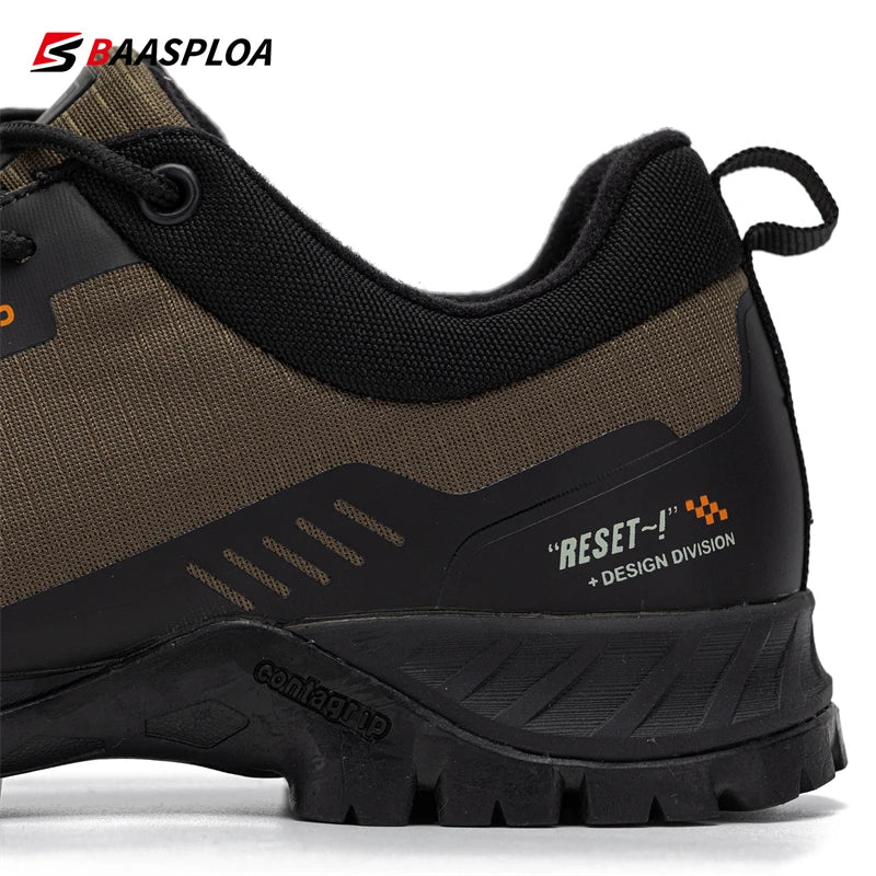 Baasploa Man Non-slip Sneakers Wear-Resistant Hiking Shoes Men Outdoor Waterproof Sneaker Light Male Walking Shoes