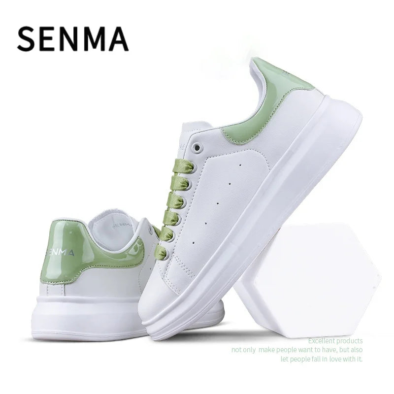 SENMA Men's Fashion Sneakers Women Low Top Walking Shoes Daily Comfortable Casual Lace-up Non Slip Tennis Sneakers Skate Shoes