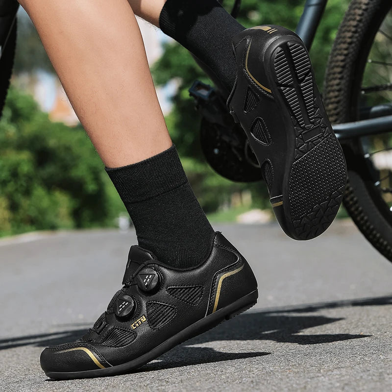 Non Lock Cycling shoe man with Cleat Shoes MTB Flat pedal bicycle shoes Outdoor Sports Speed Indoor Mountain Bike Shoes woman