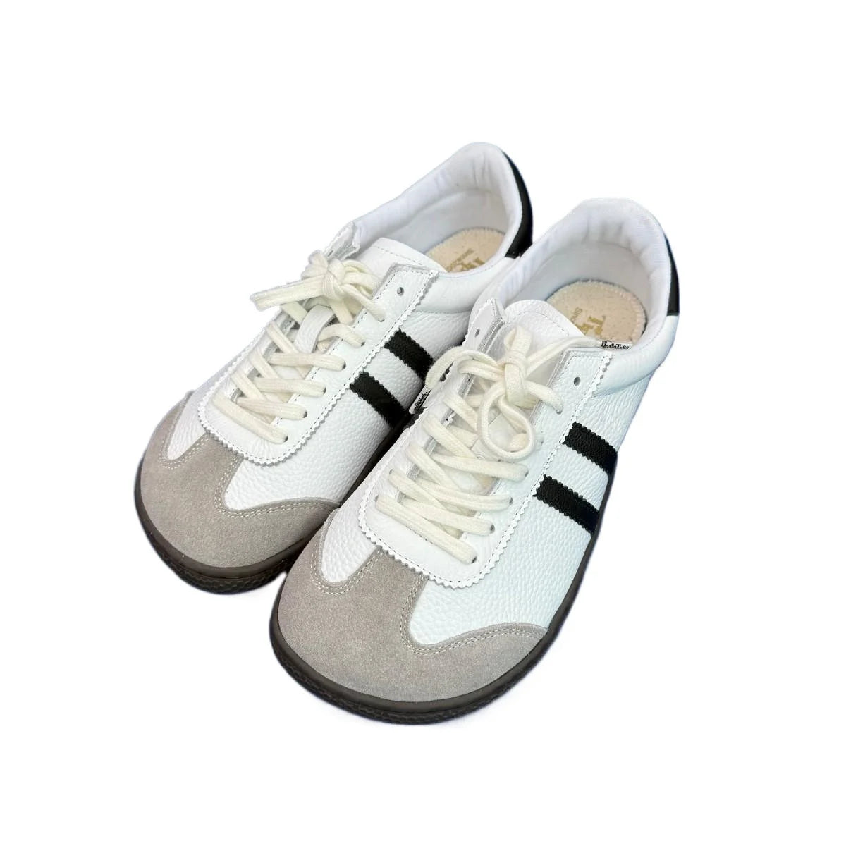 Tipsietoes Autumn Barefoot  Genuine Leather Sneaker For Women Men Flat Soft Zero Drop Sole Wider Toe Box Flexible Light Weight