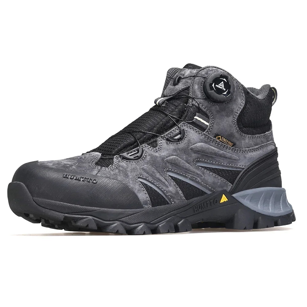 HUMTTO Breathable Trekking Boots Genuine Leather Hiking Shoes for Men Outdoor Men's Sports Shoes Non-slip Winter Safety Sneakers