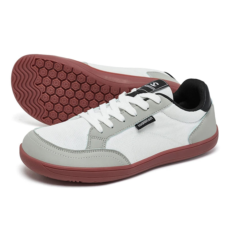 HOBIBEAR Barefoot Minimalist Shoes Womens Mens Wide Toe Lace Up Sneakers Zero Drop Comfortable Lightweight Walking Shoes