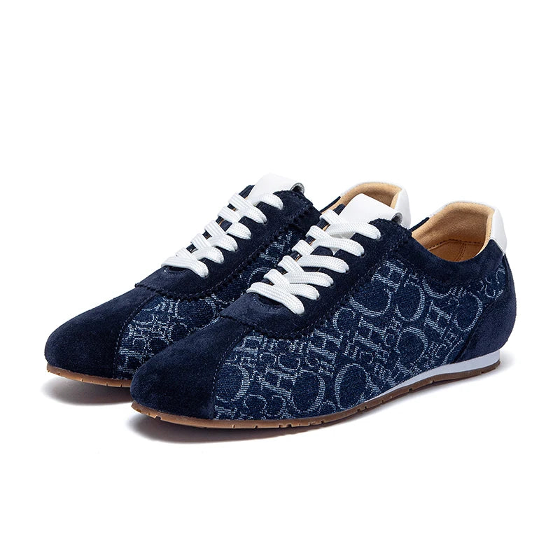 2025 New Arrival Luxury Brand Casual Shoes Women's Flat Cloth Shoes Lightweight Comfortable Lacing Spring Summer Women's Shoes