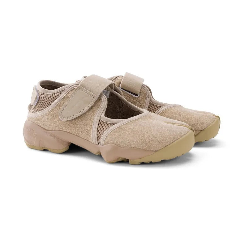 Tabi Shoes New Fashion Belt Buckle Ninja Split Toe Shoes Ladies Soft Sole Sneakers Mary Jane Casual For Women