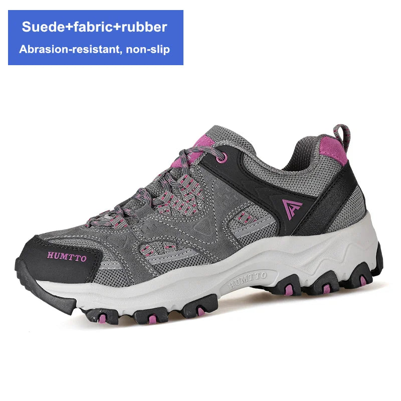 HUMTTO Waterproof Shoes for Women Outdoor Womens Hiking Shoes Luxury Designer Breathable Sports Trekking Climbing Sneakers Woman