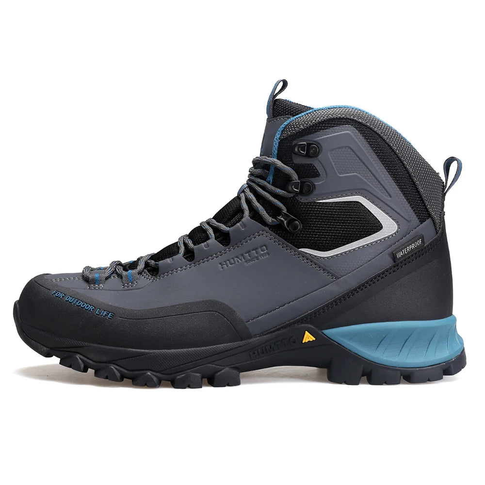 HUMTTO Waterproof Hiking Shoes Luxury Designer Outdoor Trekking Boots for Men Climbing Sneakers Leather Safety Mens Ankle Boots