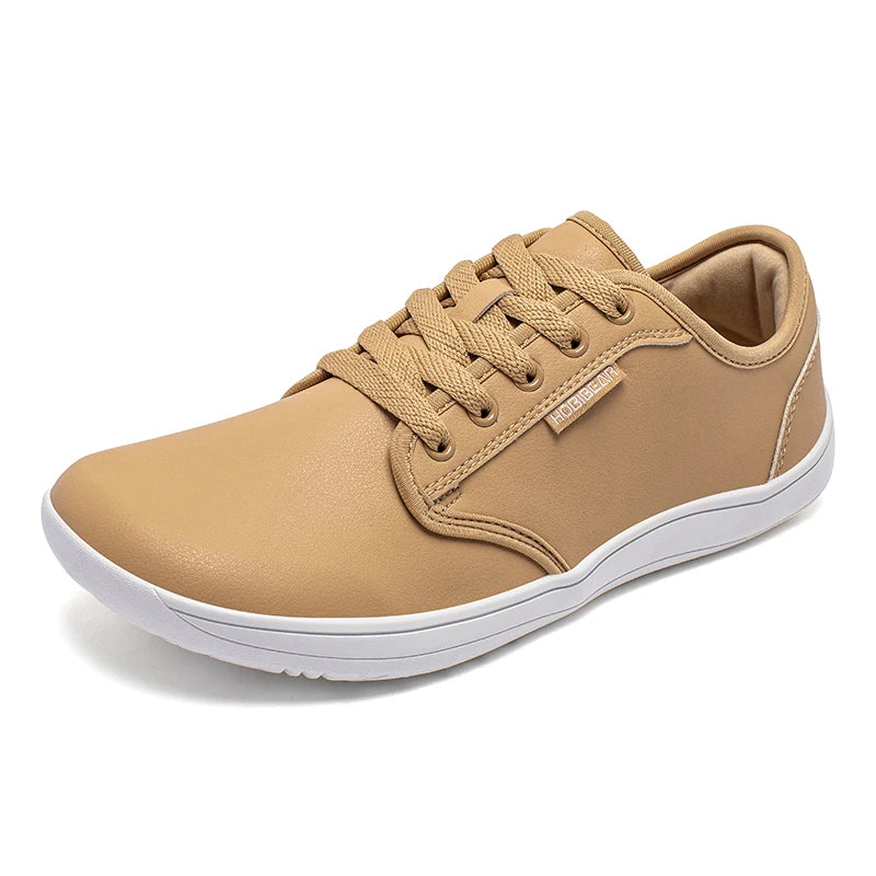 HOBIBEAR Unisex Wide Barefoot Shoes Women Men Zero Drop Minimalist Sneakers Artificial Leather Trail Walking Shoes