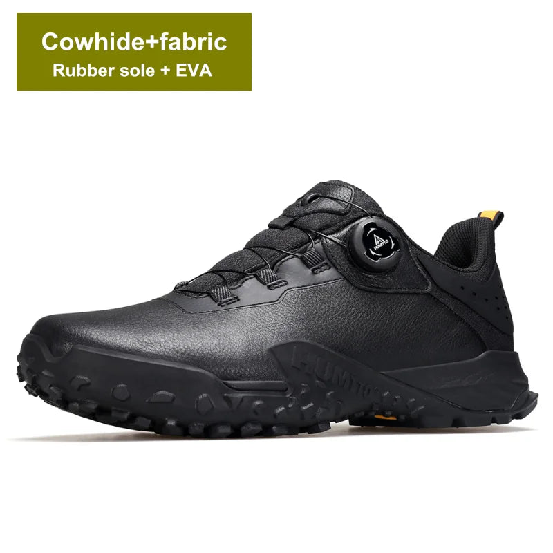 HUMTTO Chaussures de randonnée en cuir de luxe pour hommes, baskets d'escalade en plein air pour hommes, baskets de sécurité sportive pour le travail