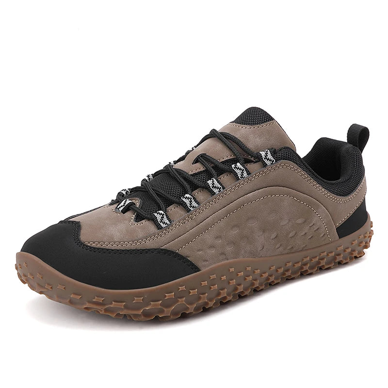 ﻿ Men Hiking Shoes Luxury Designer Climbing Trekking Sneakers for Men Leather Outdoor Couple Sports Work Man Shoes Plus Size 48