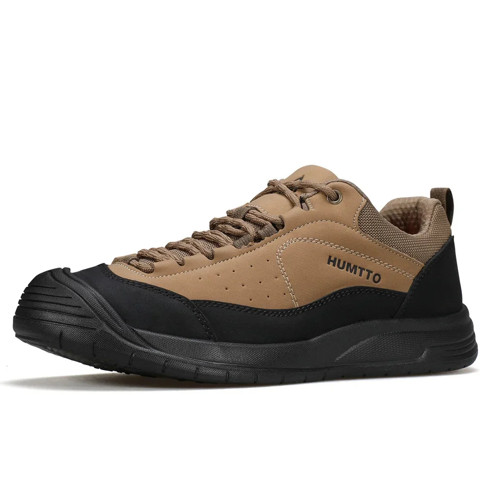 Chaussures de randonnée HUMTTO antidérapantes pour hommes, baskets de sport décontractées en cuir, bottes de trekking respirantes pour hommes