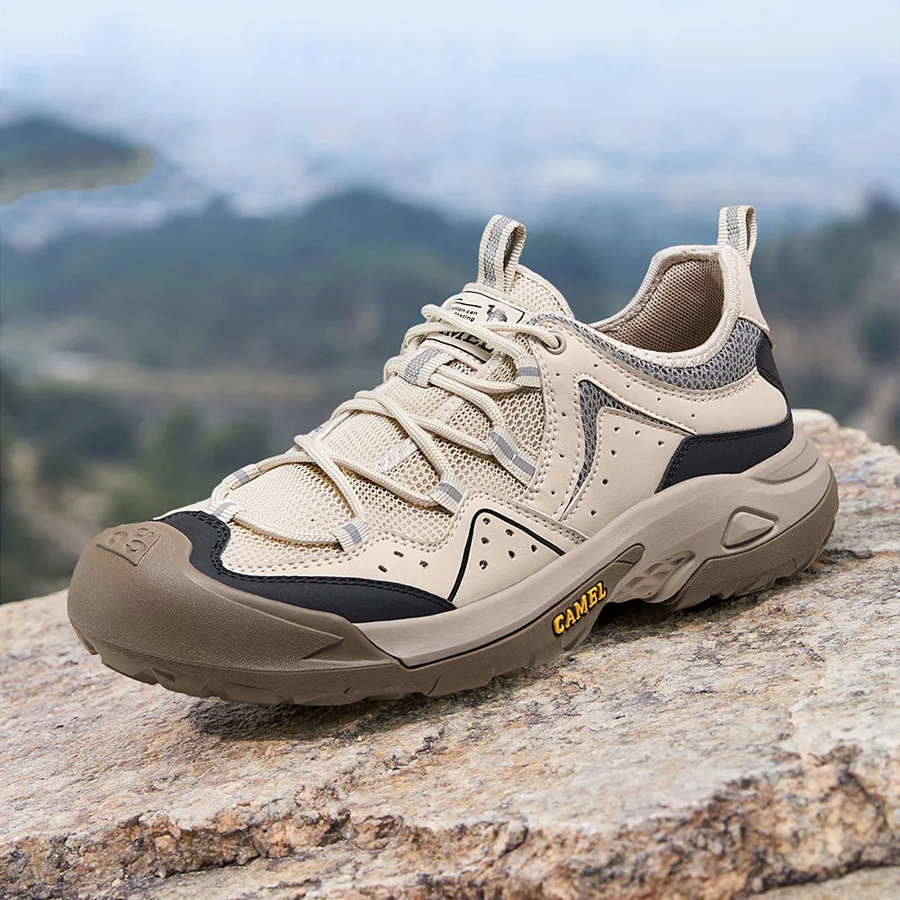 GOLDEN CAMEL Outdoor Hiking Shoes Leisure Lightweight Men's Mesh Breathable Hollow Sports Shoes for Men Trekking Shoe 2024 New