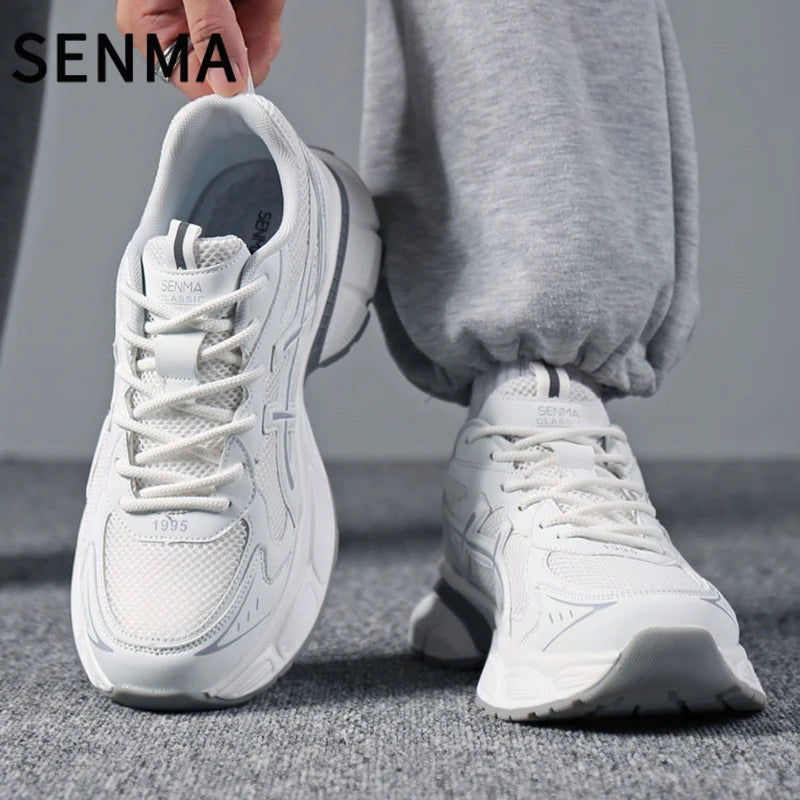 SENMA Men Breathable Casual Shoes Trendy Vulcanized Sports Shoes Male Thick Sole Women Light Casual Sports Shoes Running Shoes