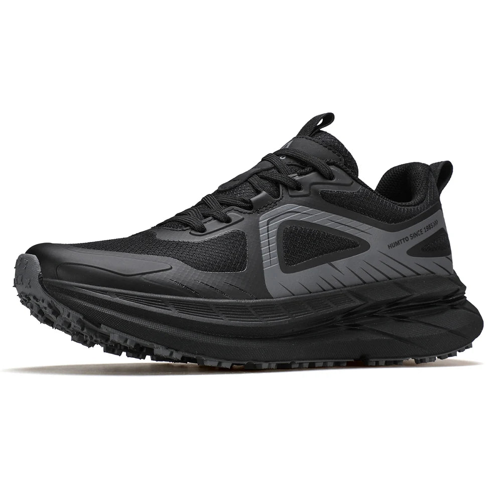 HUMTTO Cushioning Men's Sports Shoes Black Casual Sneakers Man Breathable Running Shoes for Men Luxury Designer Gym Trainers