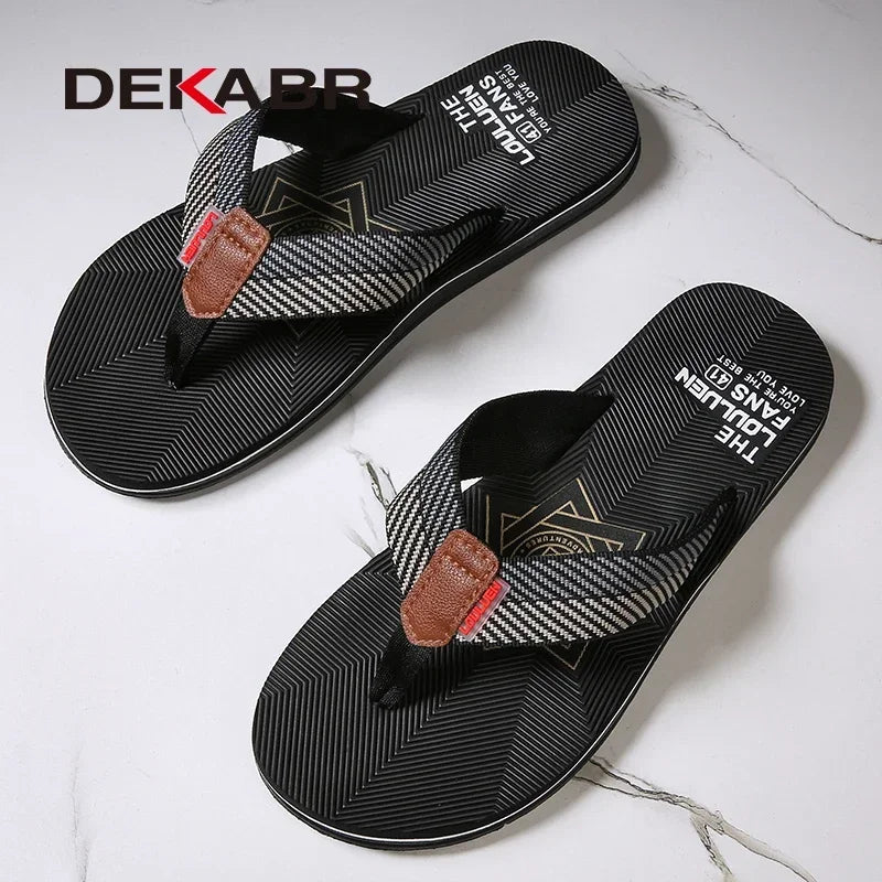 DEKABR Shoes Men Sandals Sandalias Hombre High Quality Comfortable Luxury Flip Flops Men Slippers Summer Sandalet New
