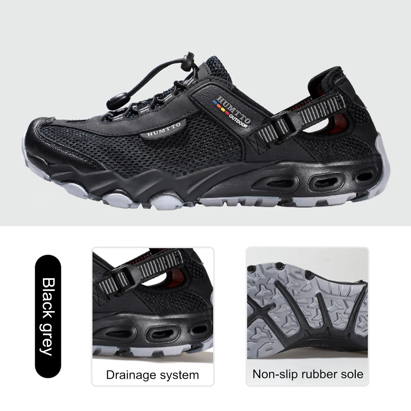 HUMTTO New Big Size Water Shoes for Men Summer Outdoor Hiking Shoes Breathable Trekking Aqua Fishing Beach Sandals Sneakers Mens