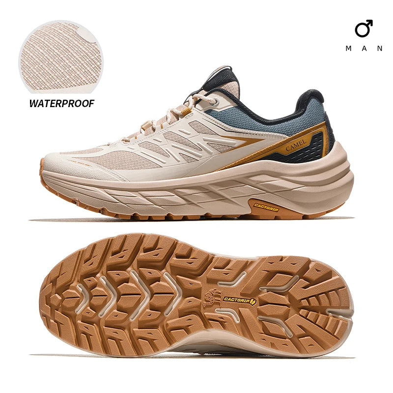 GOLDEN CAMEL Hiking Shoes Men and Women Sneakers Anti-slip Shock Absorption Grip Trekking Shoes for Men Lightweight Comfortable