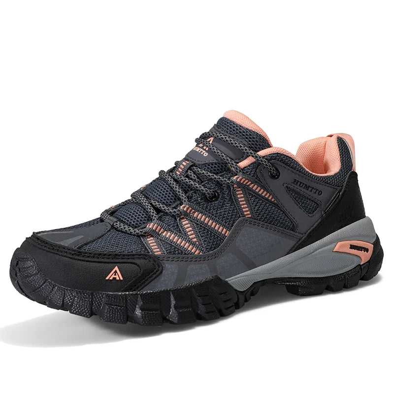 HUMTTO Leather Hiking Boots for Women Winter Outdoor Waterproof Woman Treeking Shoes Climbing Mountain Hunting Walking Sneakers