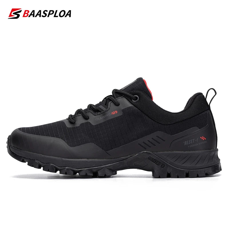 Baasploa Man Non-slip Sneakers Wear-Resistant Hiking Shoes Men Outdoor Waterproof Sneaker Light Male Walking Shoes