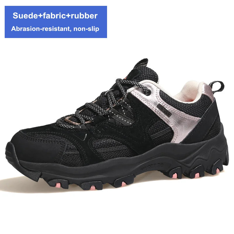 HUMTTO Waterproof Shoes for Women Outdoor Womens Hiking Shoes Luxury Designer Breathable Sports Trekking Climbing Sneakers Woman