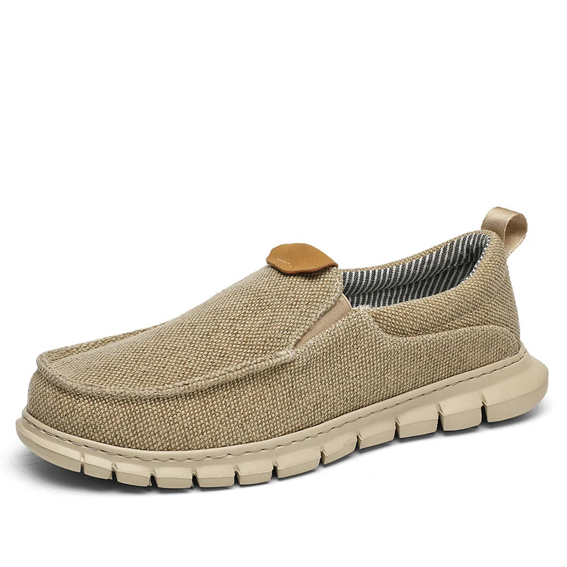 Summer Men's Shoes Casual Canvas Classic Comfortable Large Size Shoes New Breathable Ultralight Male Casual Shoes Men's Sneakers