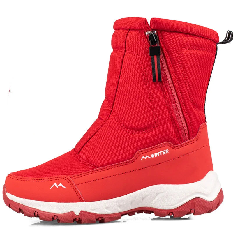 Bottes d'hiver pour hommes, grandes tailles, bottines chaudes en peluche, bottes de neige montantes anti-transpiration, baskets d'extérieur, chaussures d'hiver pour hommes