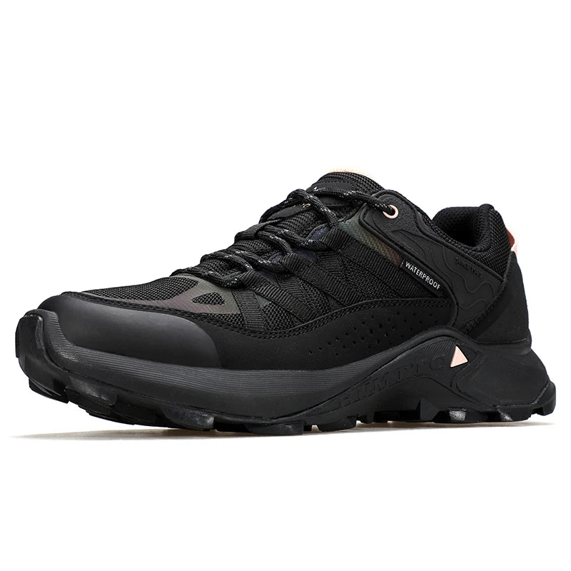 HUMTTO Leather Hiking Boots for Women Winter Outdoor Waterproof Woman Treeking Shoes Climbing Mountain Hunting Walking Sneakers
