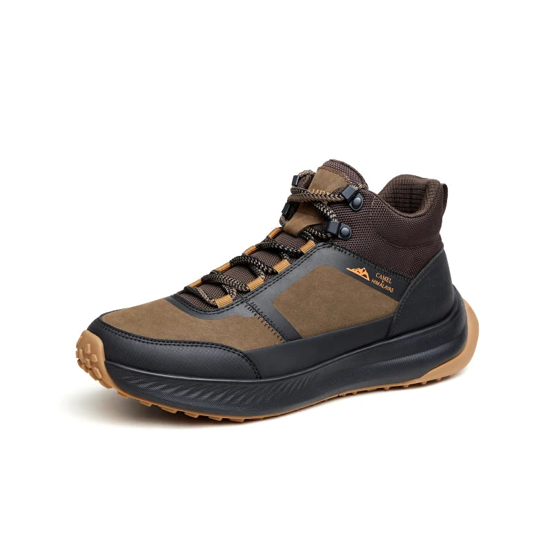GOLDEN CAMEL Hiking Shoes Waterproof High-top Winter Boots for Men Cushioning Fashion Urban Leather Trekking Shoes for Men 2023