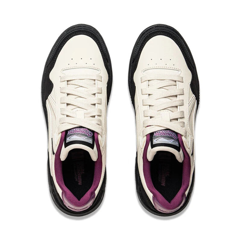 Li-Ning Women COMMON 80s Lifestyle Shoes DUAL CUSHION Wearable Sport Shoes Classic Comfortable LiNing Leisure Sneakers AGCU158