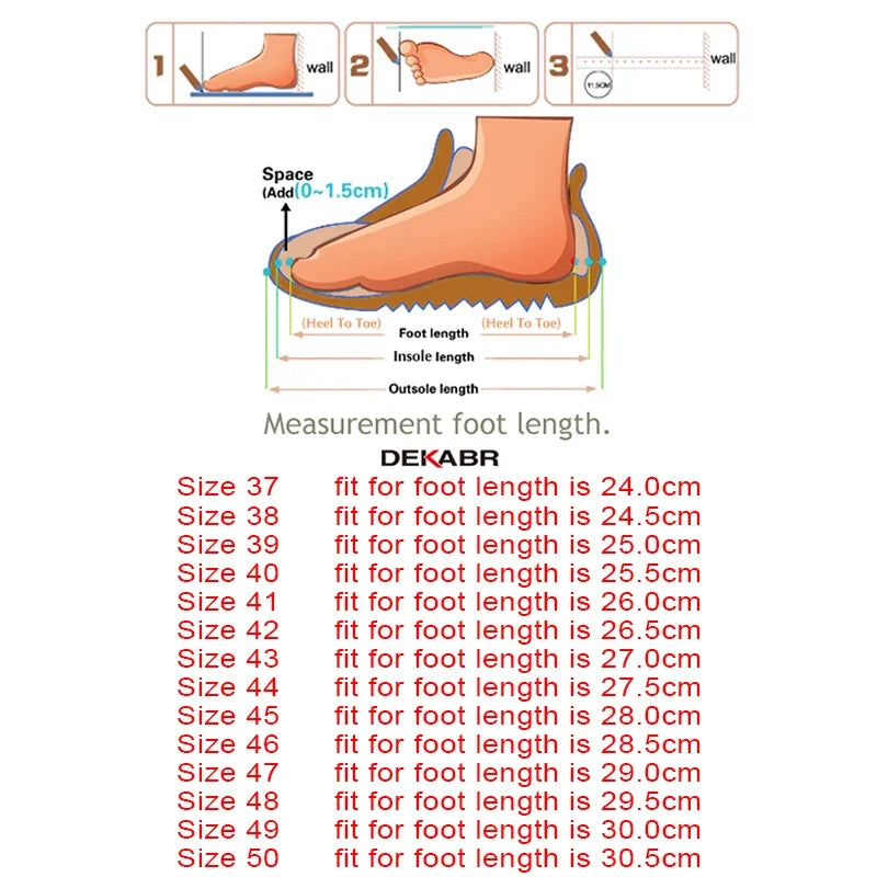 DEKABR New Lace Up Fashion Genuine Leather Casual Men Shoes Designer Comfortable Breathable Loafers Driving Shoes Big Size 37-50