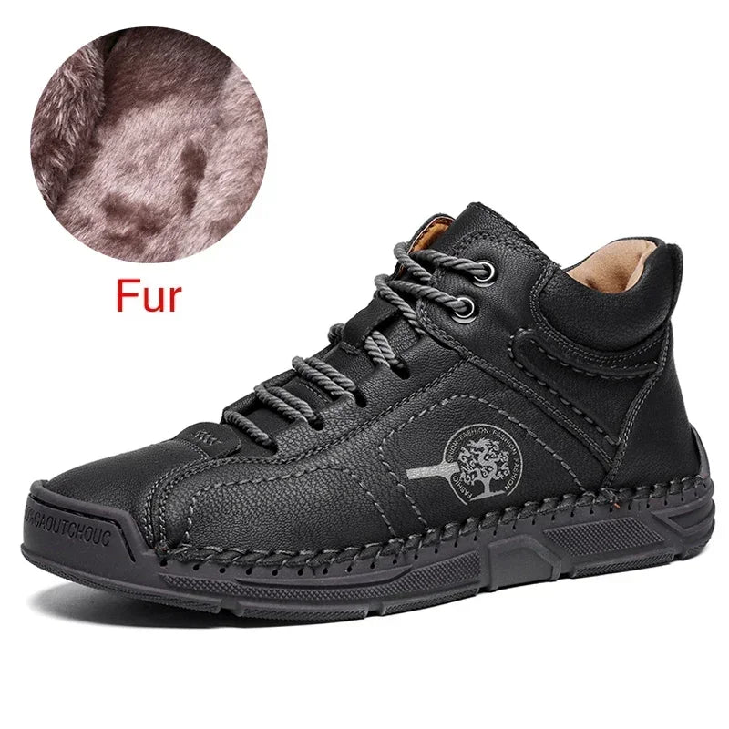DEKABR Brand Handmade Boots For Men High Top Casual Shoes Autumn Winter Man Trend Boots Men British Style Snow Boots Footwear