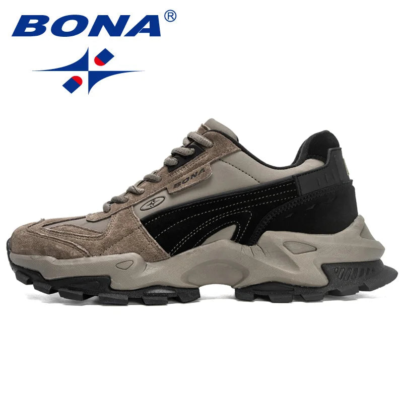 BONA 2023 New Designers Athletic Breathable Footwear Running Shoes Men Comfortable Sneakers  Man Zapatillas Walking Jogging Shoe