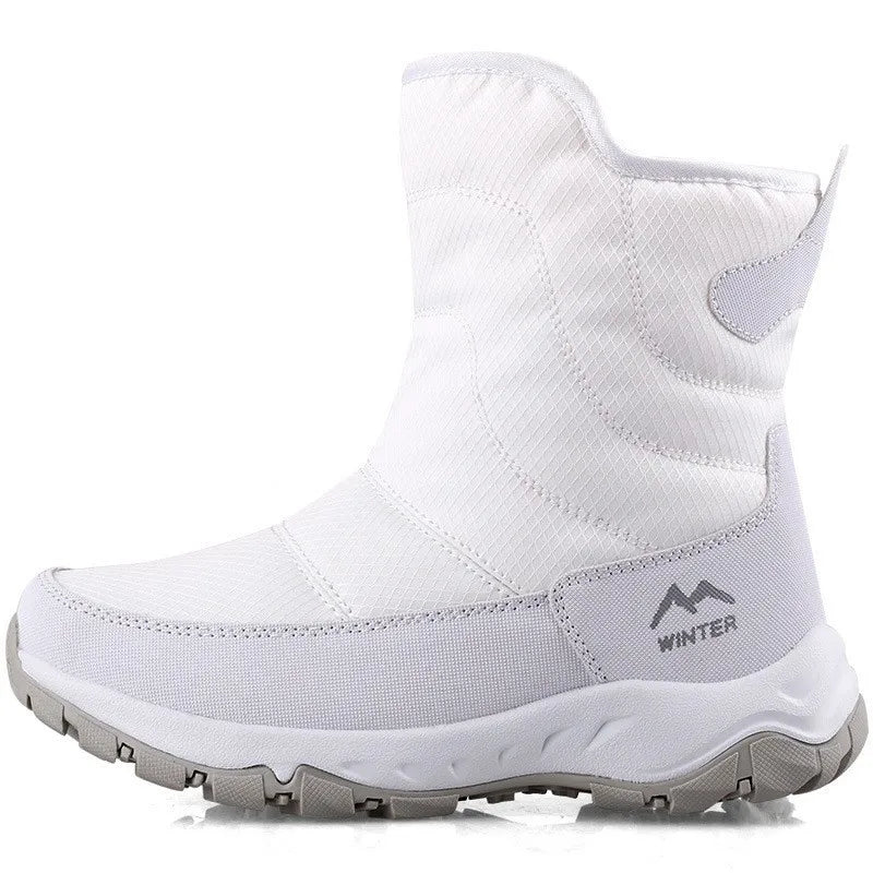 Bottes de marque pour hommes, bottes de neige imperméables d'hiver unisexes montantes, garde au chaud, bottines d'extérieur en coton, baskets décontractées