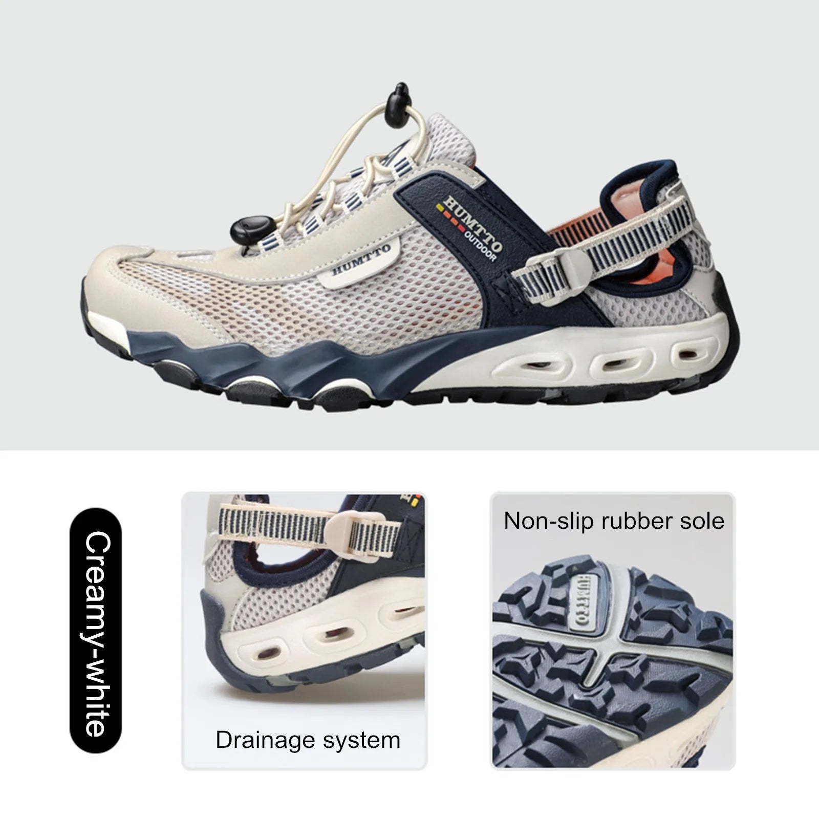 HUMTTO New Big Size Water Shoes for Men Summer Outdoor Hiking Shoes Breathable Trekking Aqua Fishing Beach Sandals Sneakers Mens
