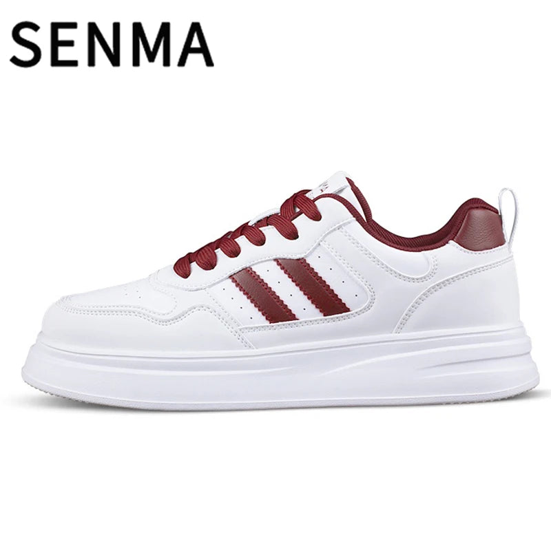SENMA Unisex Casual Sneakers Skate Shoes Men's / Women's Sneakers Student Thick-soled Sports Casual Shoes Men White Sneakers