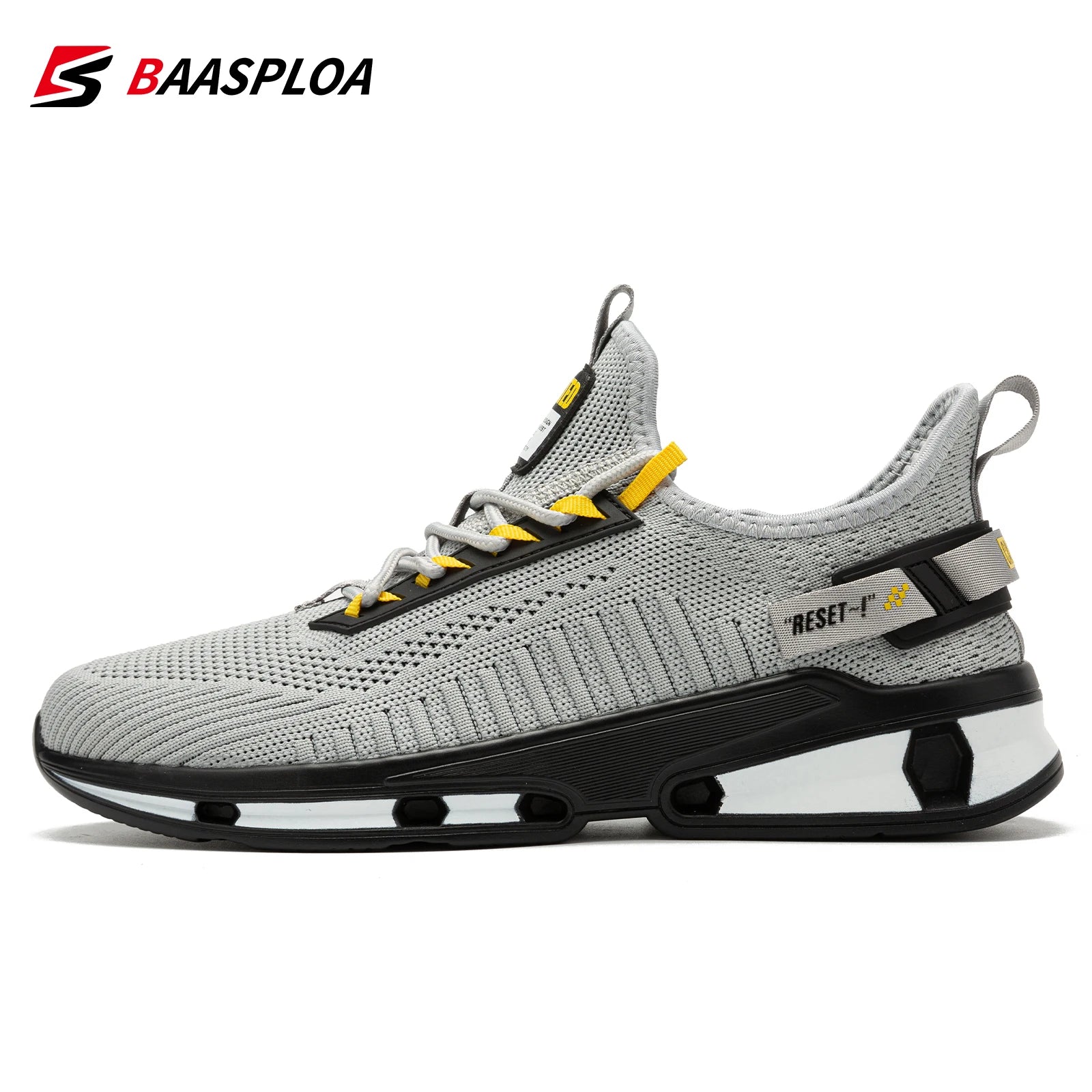 Baasploa Lightweight Running Shoes For Men Casual Men's Designer Mesh Sneakers Lace-Up Male Outdoor Sports Walking Shoe