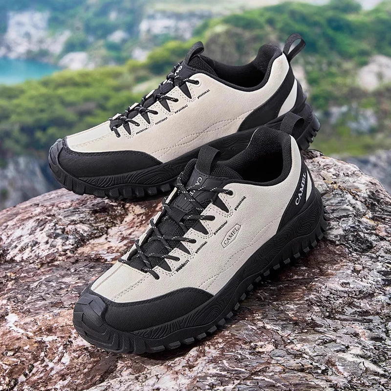 GOLDEN CAMEL Men's Hiking Shoes Anti-slip Urban Outdoor Mountaineering Shoes Comfortable Low-top Sport Casual Shoes for Men 2025
