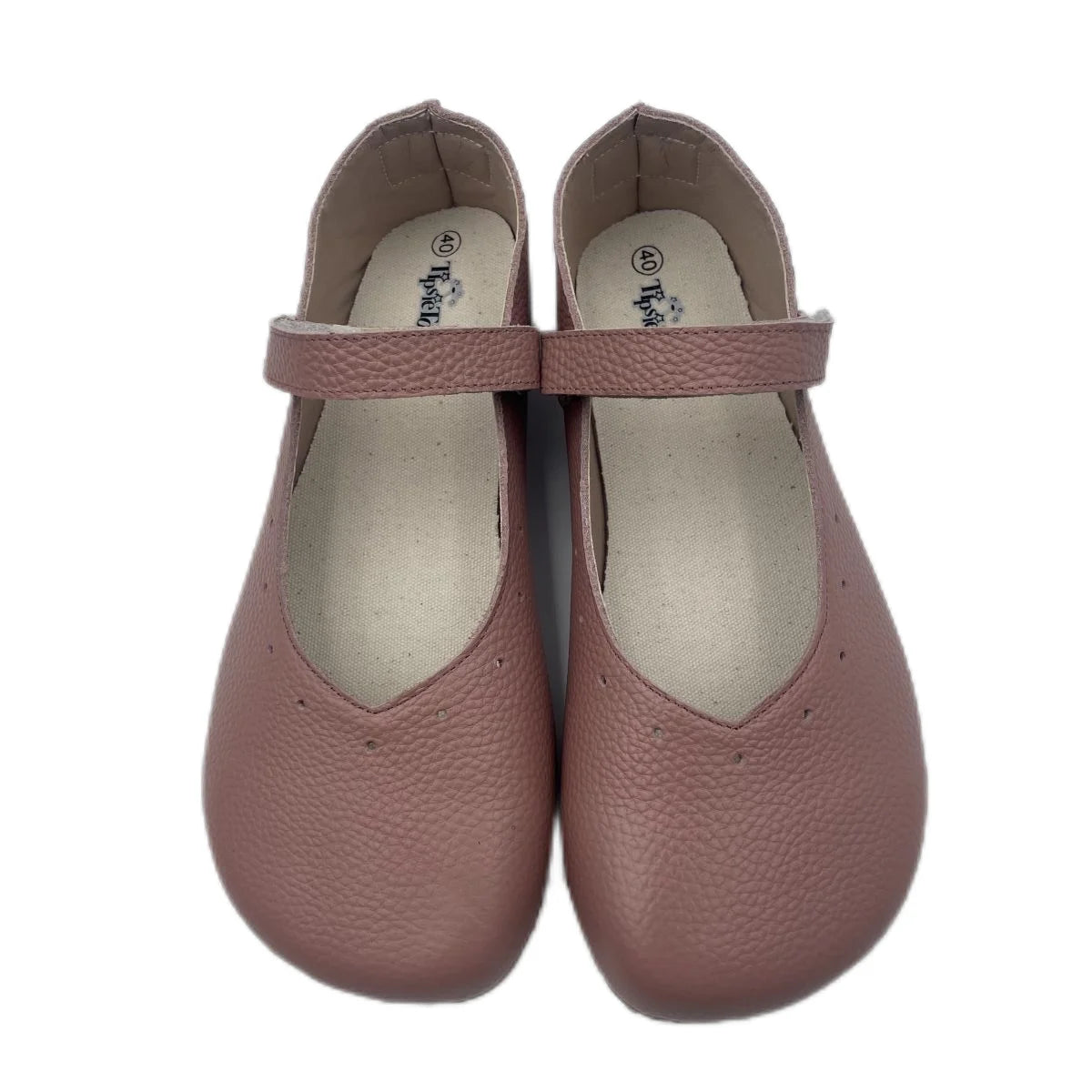 Tipsietoes 2025 Sprinng Autumn Barefoot Genuine Leather Ballerina Mary Jean Women With Flat Soft Sole Zero Drop Wider Toes Box