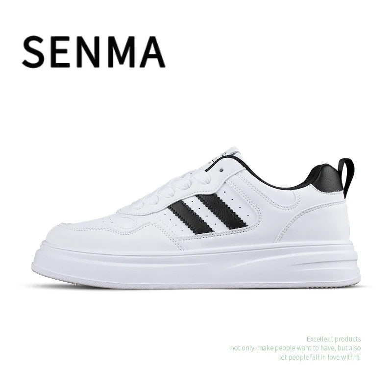 SENMA Men's Trendy Shoes Men's Shoes Breathable Thick Soled Leather Small White Shoes Fashion Board Shoes Couple Casual Shoes
