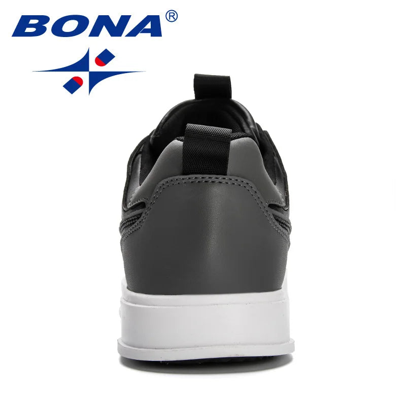 BONA  New Designers Casual Shoes Trendy Sneakers Men Italian Breathable Leisure Shoes Man Non-slip Footwear Vulcanized Shoes