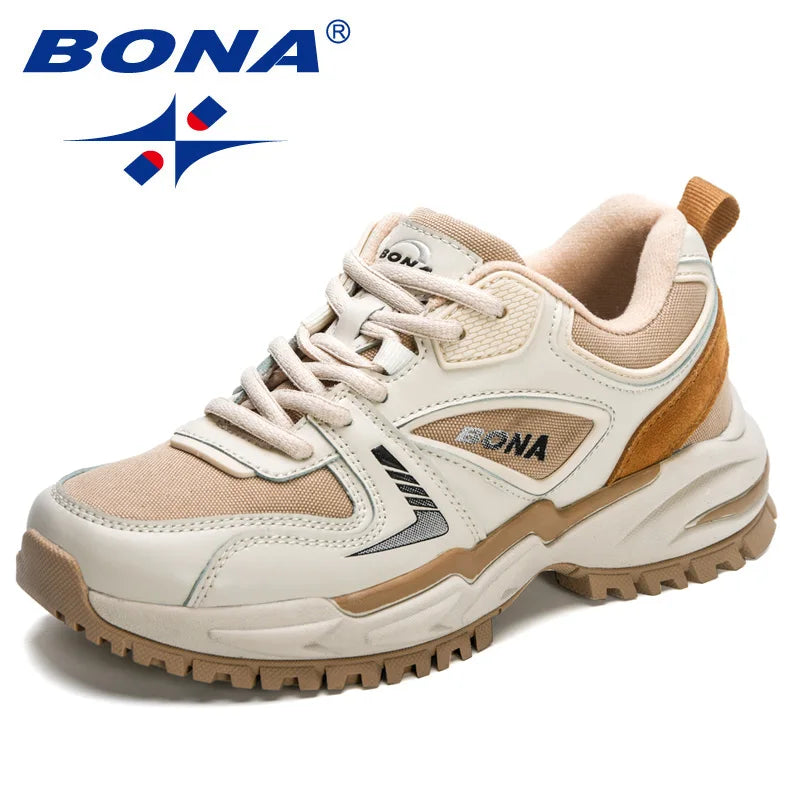 BONA  New Designers Outdoor Sports Shoes Running Shoes Women Fashion Sneakers Comfortable Athletic Training Footwear Ladies