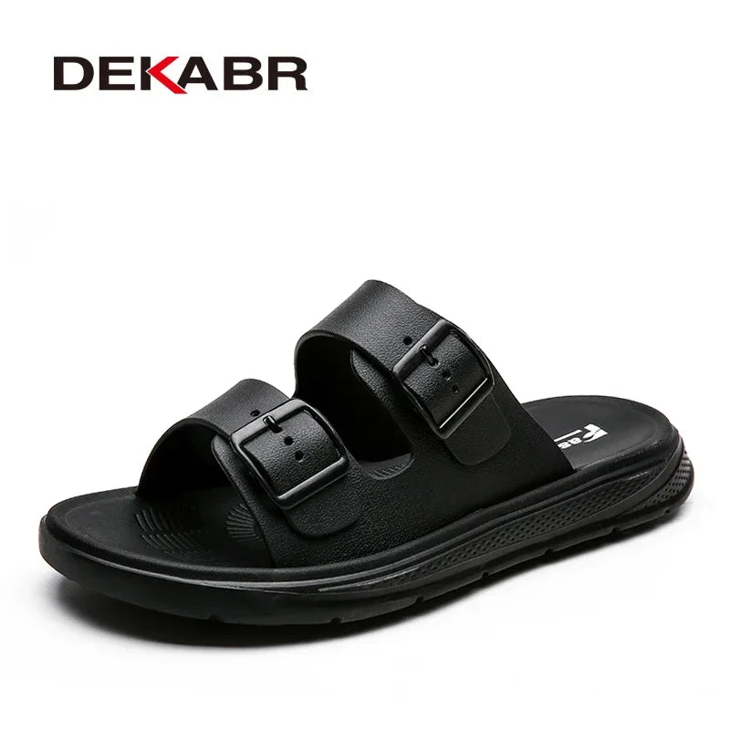 DEKABR Men Lightweight Slippers Fashion Flip Flops Summer Sandals Men High Quality Non-Slip Casual Shoes Outdoor Walking Shoes