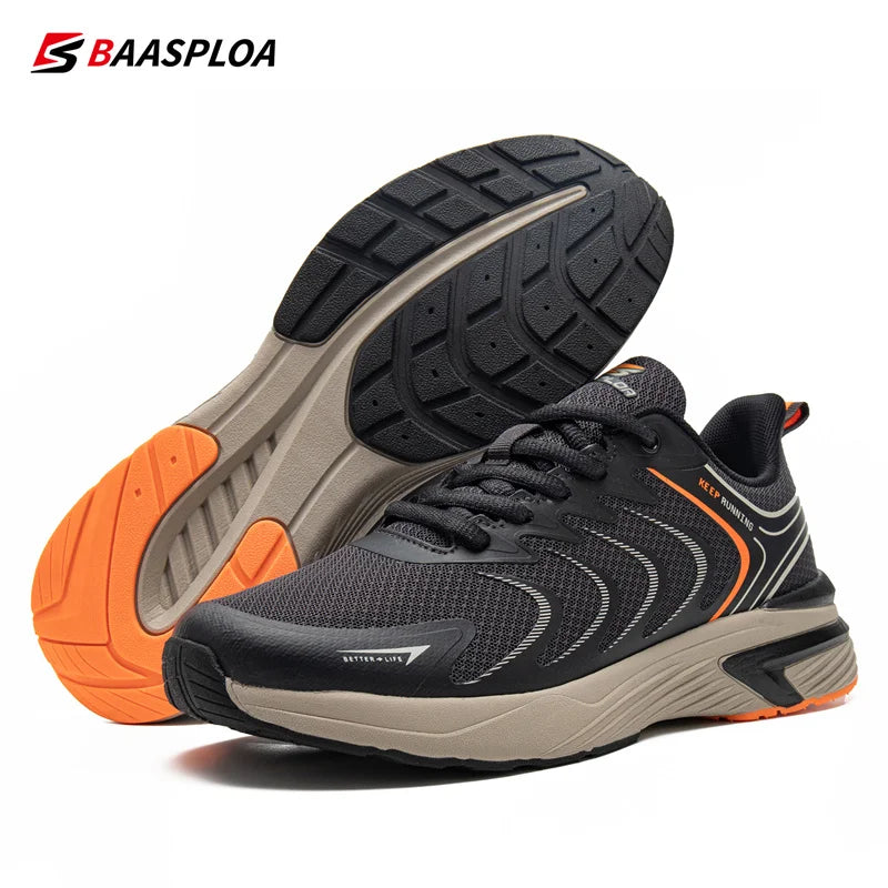 Baasploa Men's Walking Shoes 2025 Summer Outdoor Mountain Training Sneakers Male Casual Lightweight Mesh Breathable Shoes