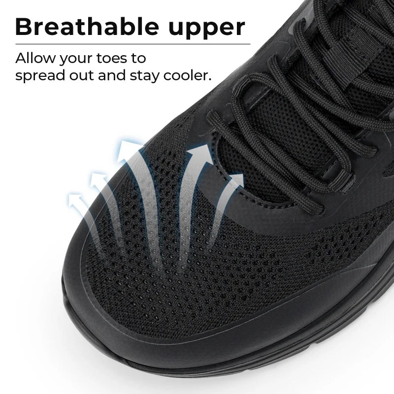 FitVille Men'S Wide Toe Walking Shoes Lightweight Non-Slip Walking Tennis Shoe Cushioning Slip-On Comfortable Relieve pain