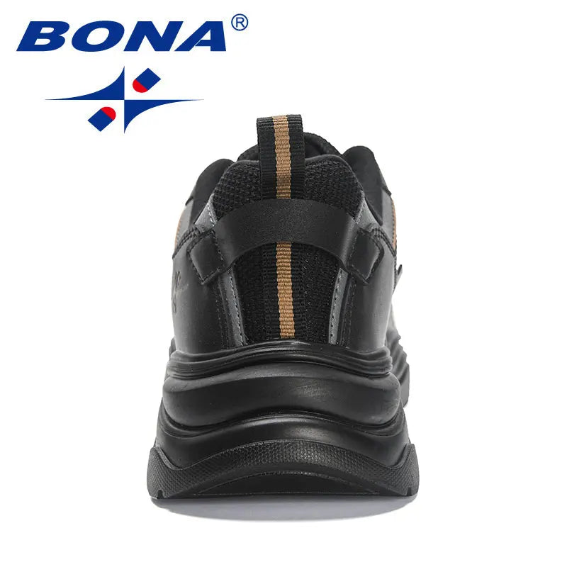 BONA 2023 New Designers  Men Luxury Brand Leisure Shoes Man Flats Comfy Walking Shoes Classics Sneakers Fashion Shoes Mansculino
